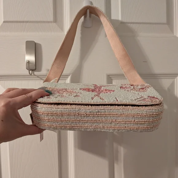 Viral  Pink Ballerina Embroidered Beaded Women's Bag - Picture 2 of 7